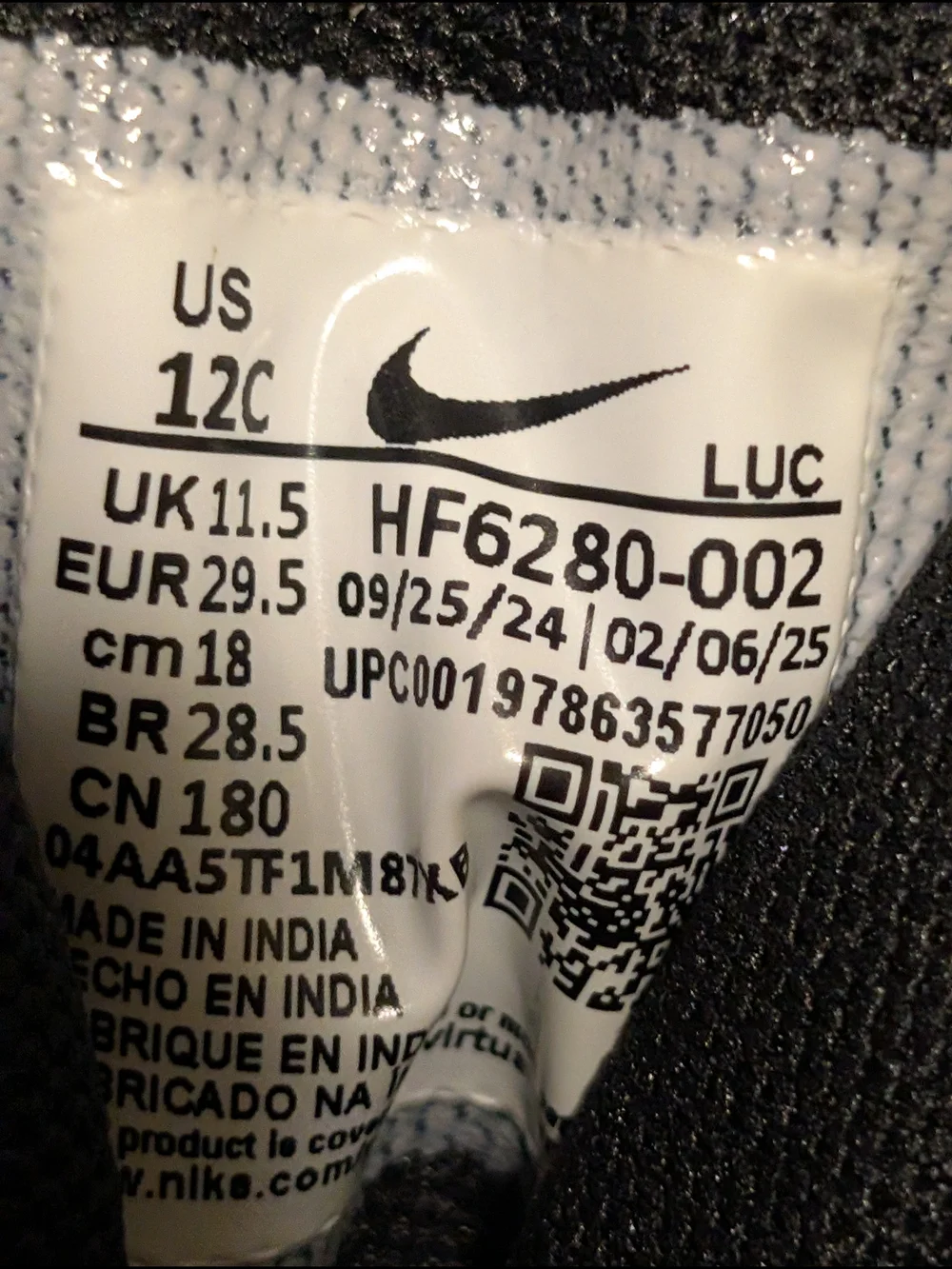 Nike Kids Black & White Athletic Sneakers